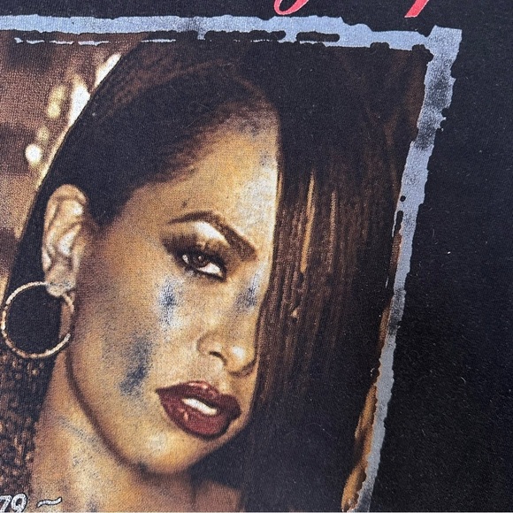 Vintage 2001 Aaliyah 'Try Again' Memorial RIP T-Shirt Rap Tee M - Picture 6 of 15